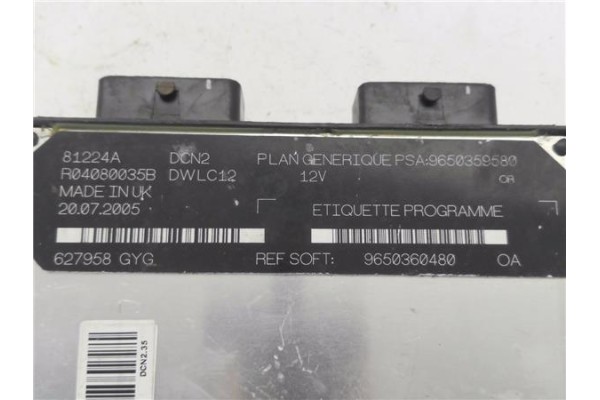 Recambio de centralita para citroen berlingo 1.9 d (mfwjz) referencia OEM IAM 9650359580 R04080035B 