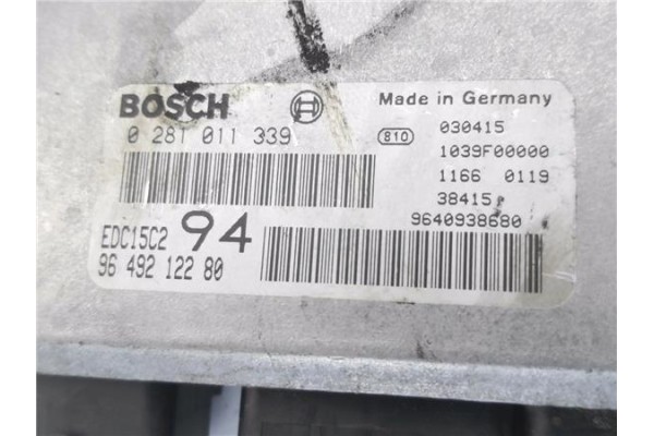 Recambio de centralita para citroen xsara berlina 2.0 hdi 109 referencia OEM IAM 9649212280 281011339 