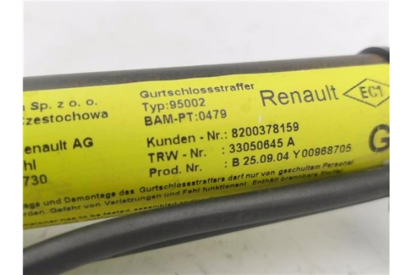 Recambio de anclaje cinturon delantero izquierdo para renault kangoo i (f/kc0) d 65 1.9 (kc0e, kc02, kc0j, kc0n) referencia OEM 