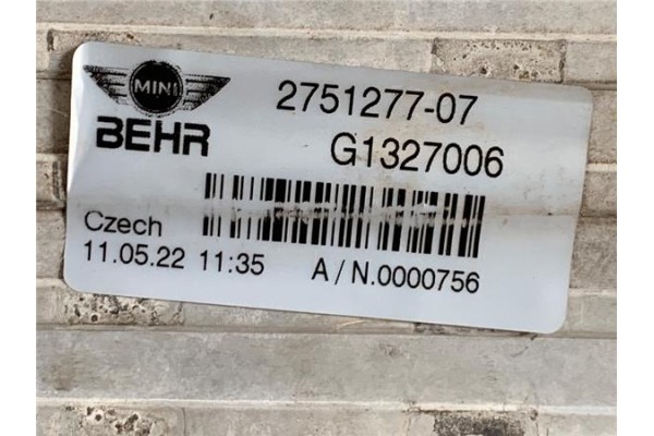 Recambio de intercooler para mini mini (r56) 1.6 cooper s referencia OEM IAM 275127707  