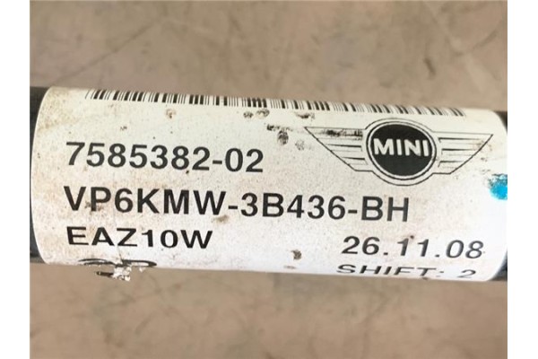 Recambio de palier delantero derecho para mini mini (r56) 1.6 cooper s referencia OEM IAM 758538202  