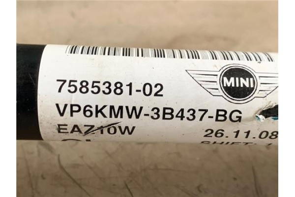 Recambio de palier delantero izquierdo para mini mini (r56) 1.6 cooper s referencia OEM IAM 758538102  