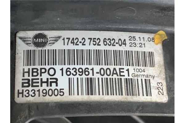 Recambio de electroventilador para mini mini (r56) 1.6 cooper s referencia OEM IAM 1742275263204  