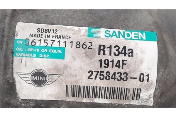 Recambio de compresor aire acond. para mini mini (r56) 1.6 cooper s referencia OEM IAM 275843301  