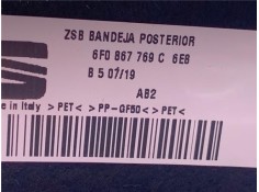 Recambio de bandeja trasero para seat ibiza (kj1) 1.0 style referencia OEM IAM 6F0867769C  
