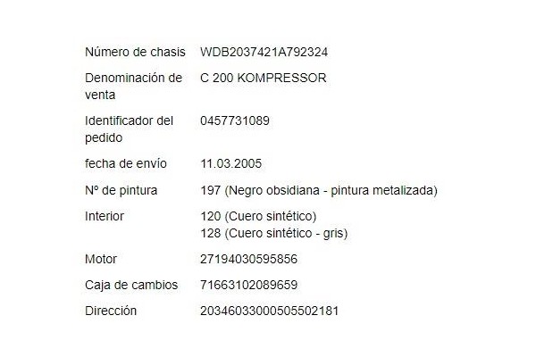 mercedes-benz clase c (bm 203) sportcoupe del año 2005