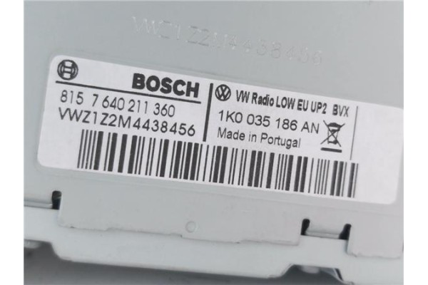 Recambio de autoradio para volkswagen golf vi (5k1) 1.6 advance referencia OEM IAM 1K0057186AN 8157640211360 