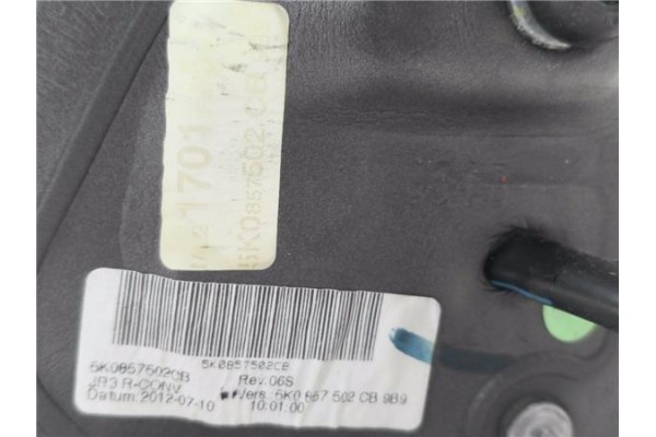 Recambio de retrovisor electrico derecho para volkswagen golf vi (5k1) 1.6 advance referencia OEM IAM 5K0857502CB  