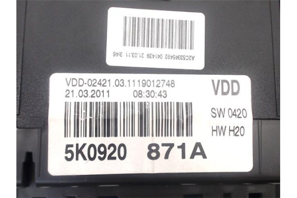 Recambio de cuadro completo para volkswagen golf vi (5k1) 1.6 advance referencia OEM IAM   