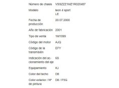 seat leon (1m1) del año 2000