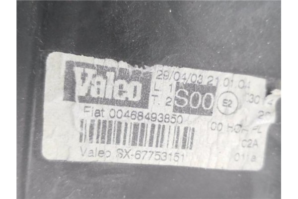 Recambio de faro delantero izquierdo para fiat ii punto (188) berlina 1.2 8v active referencia OEM IAM 89101066SX 0051760027 