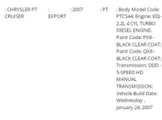 chrysler pt cruiser del año 2007