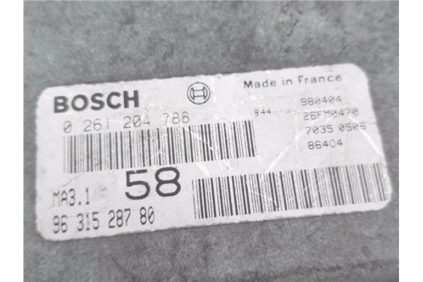 Recambio de centralita para citroen saxo 1.1 x referencia OEM IAM 9631528780 261204788 