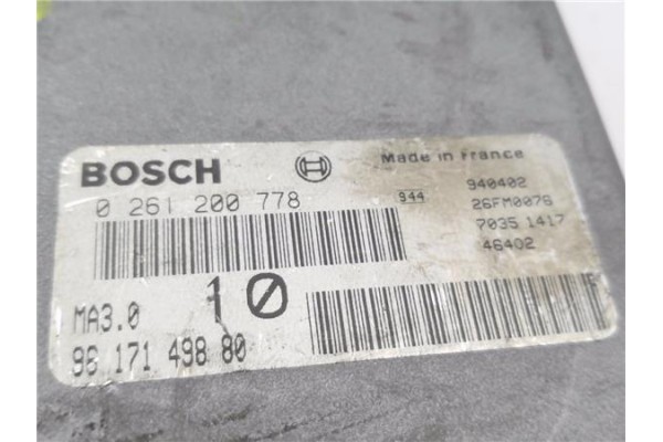 Recambio de centralita para citroen zx 1.4 i referencia OEM IAM 9617149880 261200778 