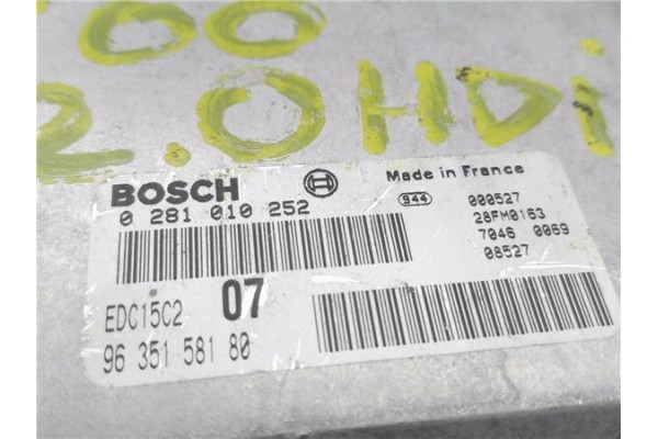 Recambio de centralita para citroen xantia berlina 2.0 hdi 90 referencia OEM IAM 9635158180 281010252 