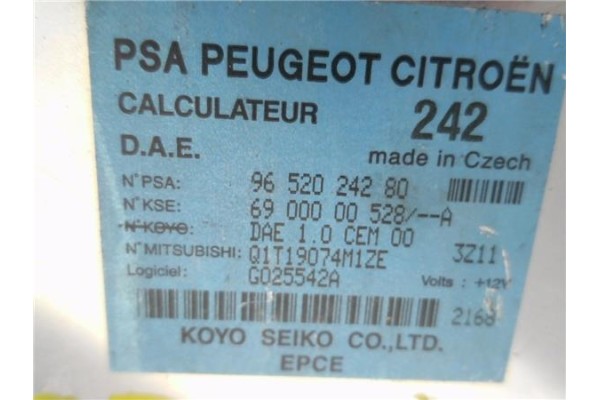 Recambio de centralita para citroen c3 1.4 i referencia OEM IAM 9652024280 6900000528A 