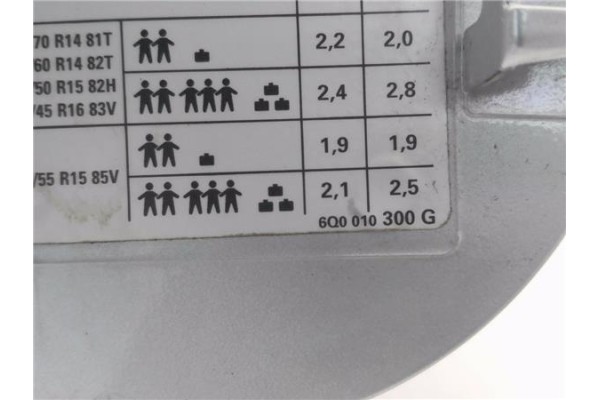 Recambio de tapa exterior combustible para volkswagen polo iv (9n1) 1.4 16v referencia OEM IAM 6Q0010300G 1H0010092C 