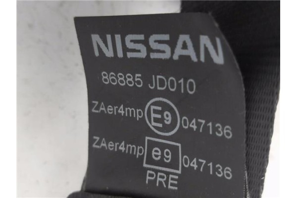 Recambio de cinturon seguridad delantero izquierdo para nissan qashqai (j10) 1.5 360 referencia OEM IAM 86885JD010 E9047136 