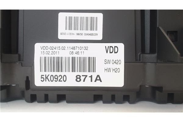 Recambio de cuadro completo para volkswagen golf vi (5k1) 1.6 advance referencia OEM IAM 5K0920871A  