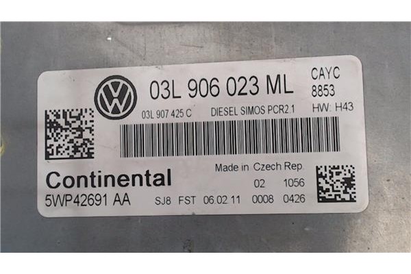 Recambio de centralita para volkswagen golf vi (5k1) 1.6 advance referencia OEM IAM 03L906023ML  