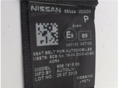 Recambio de cinturon seguridad trasero derecho para nissan qashqai (j10) 1.6 360 referencia OEM IAM 88344JD000 606161500 