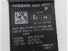 Recambio de cinturon seguridad trasero izquierdo para nissan qashqai (j10) 1.6 360 referencia OEM IAM 88844JD000 606161500 