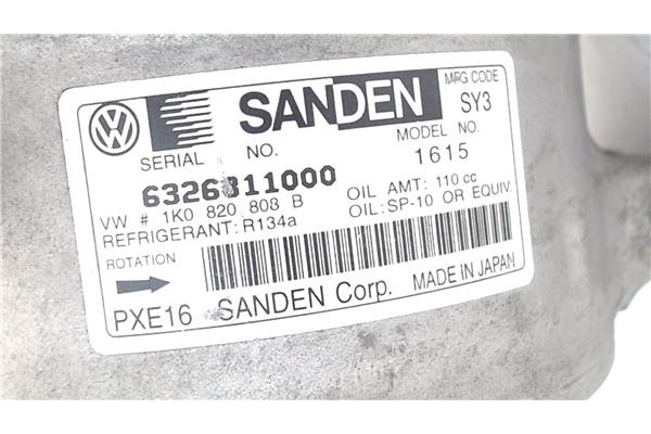 Recambio de compresor aire acond. para volkswagen golf vi (5k1) 1.6 advance referencia OEM IAM 6326811000  