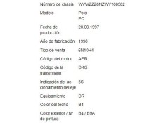 volkswagen polo iii (6n1) del año 1998