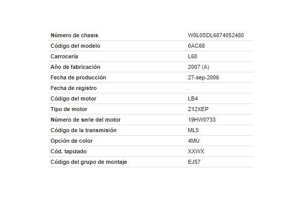 opel corsa d del año 2007