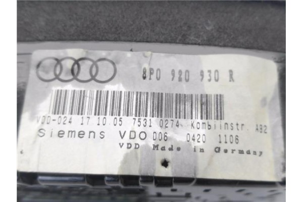 Recambio de cuadro completo para audi a3 sportback (8pa) 2.0 tdi ambiente referencia OEM IAM 8P0920930R 110080297018 
