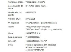 mercedes-benz clase b (bm 245) del año 2007