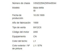 seat ibiza (6k1) del año 1999