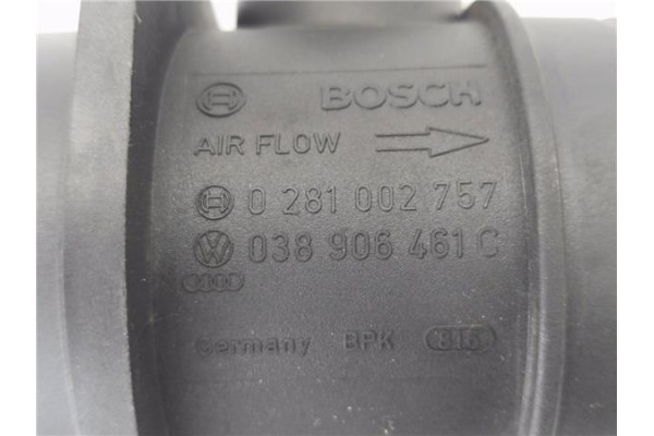 Recambio de caudalimetro para seat toledo (1m2) 1.9 tdi referencia OEM IAM 038906461C 281002757 