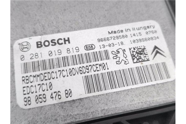 Recambio de centralita para citroen c3 picasso 1.6 exclusive referencia OEM IAM 9805947680 281019819 
