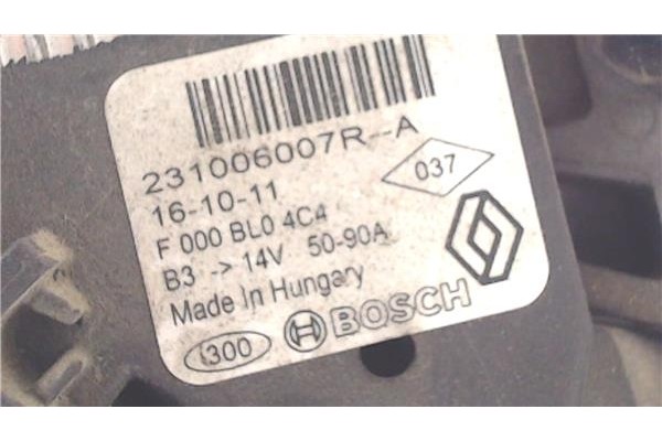 Recambio de alternador para renault clio iv 0.9 limited referencia OEM IAM 231008918R  