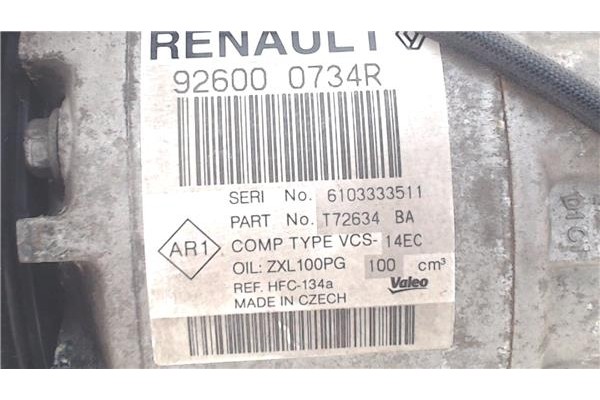 Recambio de compresor aire acond. para renault clio iv 0.9 limited referencia OEM IAM 926002352R  
