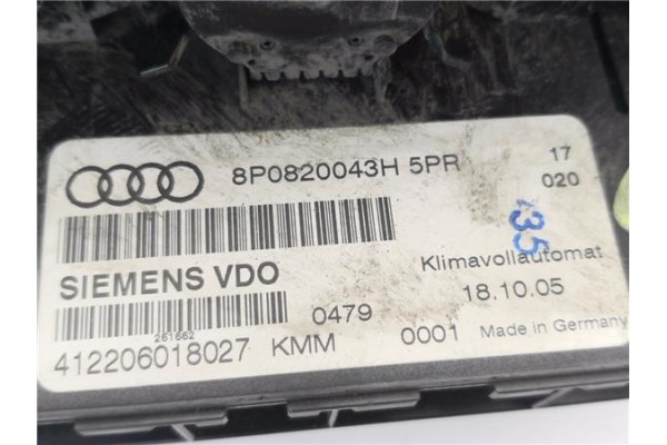 Recambio de mandos calefaccion / a.a. para audi a3 sportback (8pa) 2.0 tdi ambiente referencia OEM IAM 8P0820043H 4,12206E+11 