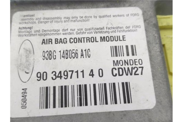 Recambio de centralita airbag para ford mondeo i (gbp) 1.6 i 16v referencia OEM IAM 93BG14B056A1C 9034971140 