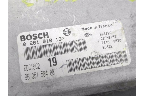 Recambio de centralita para citroen xsara picasso 2.0 hdi referencia OEM IAM 9635158480 281010137 