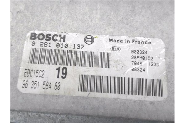 Recambio de centralita para citroen xsara picasso 2.0 hdi referencia OEM IAM 9635158480 281010037 