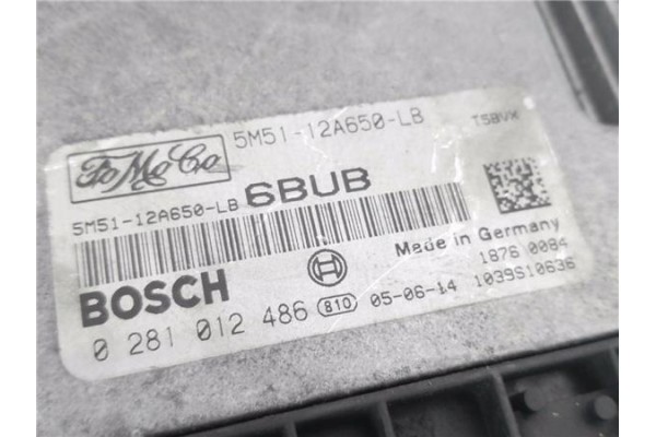 Recambio de centralita para ford focus c-max 1.6 tdci referencia OEM IAM 5M5112A650LB 281012486 