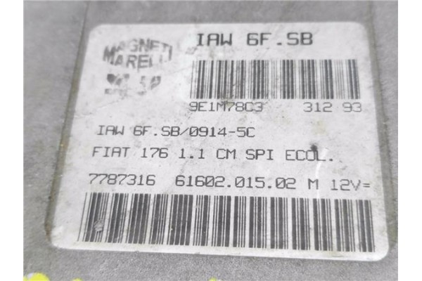 Recambio de centralita para fiat i punto (176) berlina 55 1.1 referencia OEM IAM 7787316 IAW6FSB 