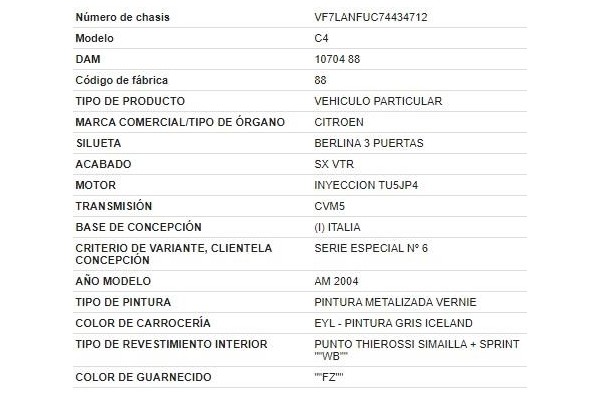 citroen c4 coupe del año 2006