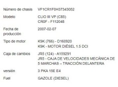 renault clio iii del año 2007