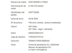 mercedes-benz clase a (bm 169) del año 2005