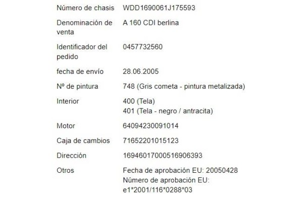 mercedes-benz clase a (bm 169) del año 2005