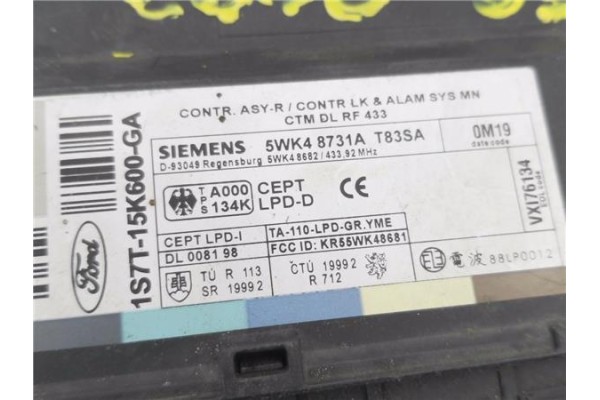 Recambio de centralita para ford mondeo iii sedán (b4y) 1.8 16v referencia OEM IAM 1S7T15K600GA  
