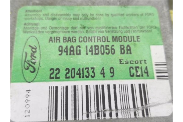 Recambio de centralita airbag para ford escort berl./turnier referencia OEM IAM 94AG14B056BA 2220413349 