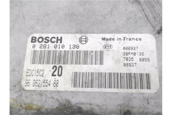 Recambio de centralita para citroen xsara picasso 2.0 hdi referencia OEM IAM 9636255480 281010138 