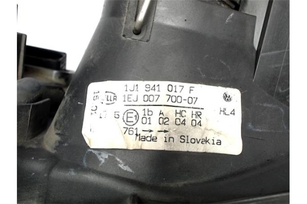 Recambio de faro delantero izquierdo para volkswagen golf iv berlina (1j1) referencia OEM IAM 1J19410017F 1EJ007700-07 